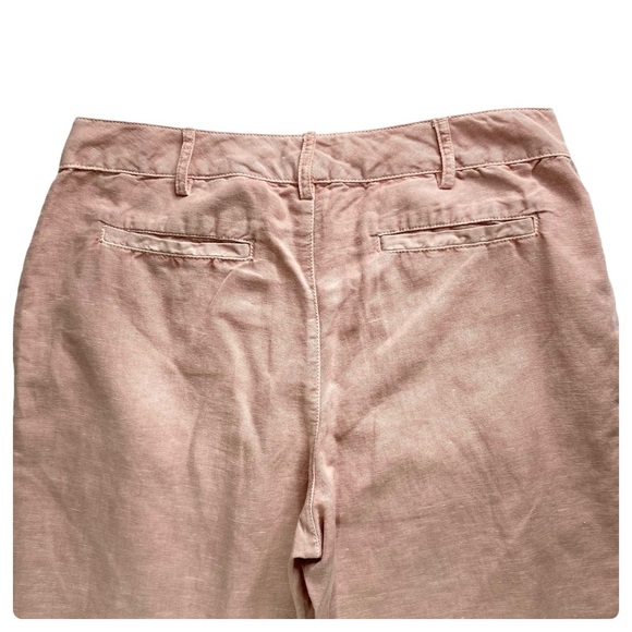 Coldwater Creek NWT Pale Mauve Lace Trim Cuffed Ankle Pant - Size 10 - Picture 6 of 16